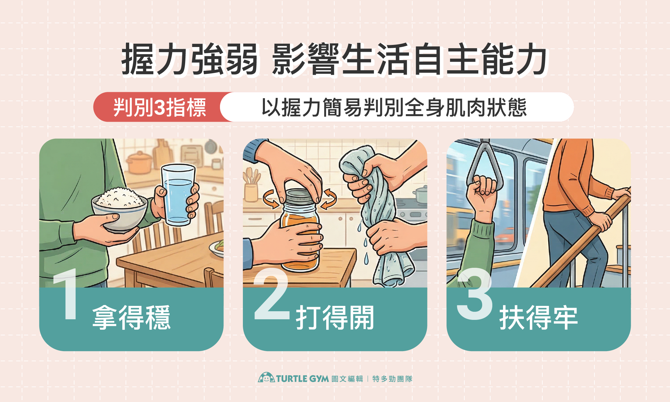 握力對生活自主能力的影響