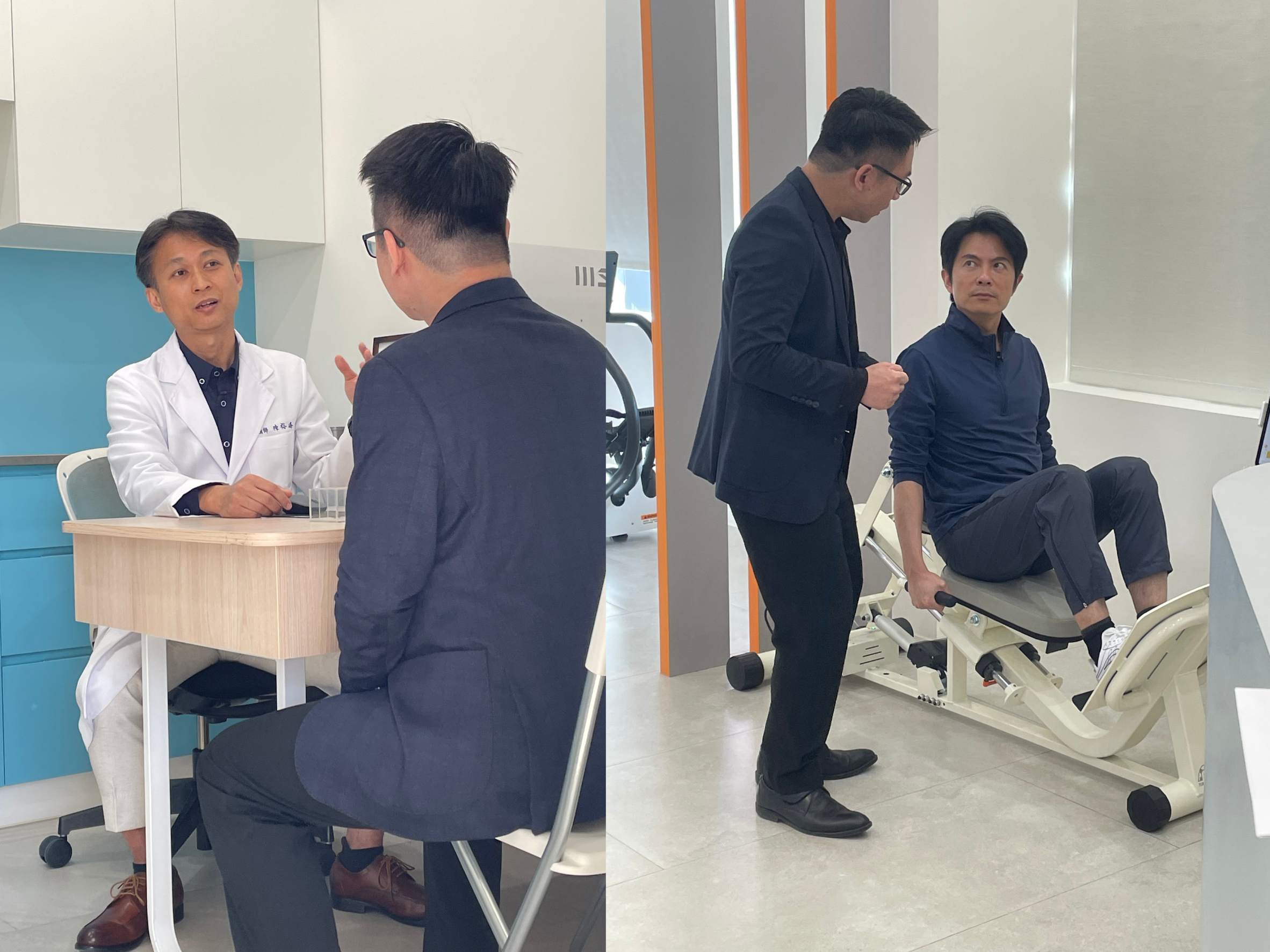 全能家診所黎雨青醫師正為民眾進行專業醫療問診與運動處方建議